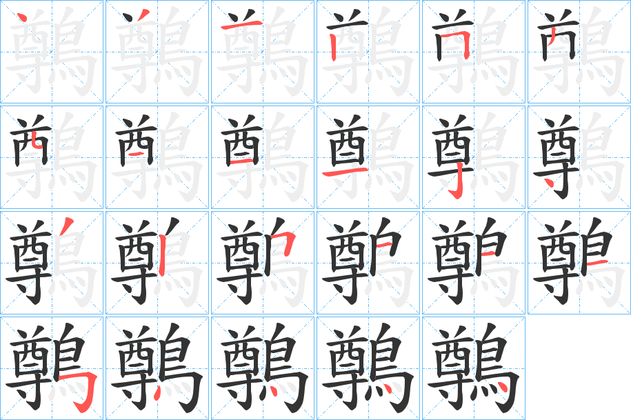 鷷的笔顺分步演示